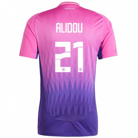 Kandiny Homme Maillot Allemagne Faride Alidou #21 Rose-Mauve Tenues Extérieur 24-26 T-Shirt