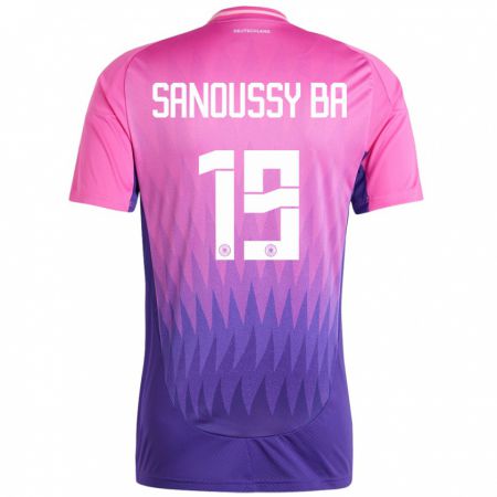 Kandiny Homme Maillot Allemagne Sanoussy Ba #19 Rose-Mauve Tenues Extérieur 24-26 T-Shirt