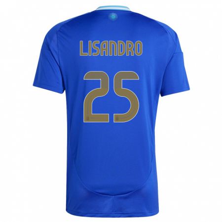 Kandiny Homme Maillot Argentine Lisandro Martinez #25 Bleu Tenues Extérieur 24-26 T-Shirt