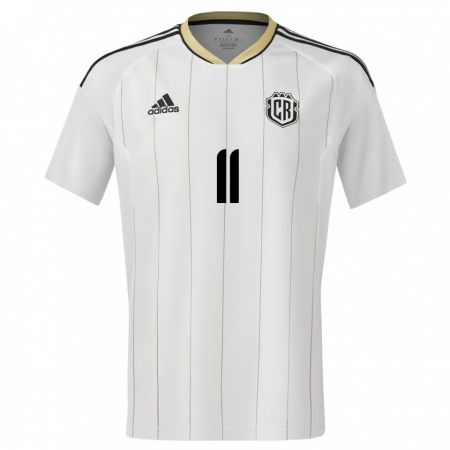 Kandiny Homme Maillot Costa Rica Johan Venegas #11 Blanc Tenues Extérieur 24-26 T-Shirt