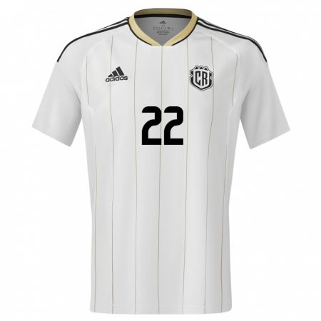 Kandiny Homme Maillot Costa Rica Carlos Martinez #22 Blanc Tenues Extérieur 24-26 T-Shirt