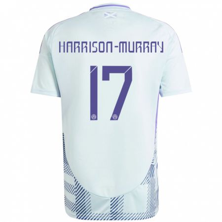 Kandiny Homme Maillot Écosse Christie Harrison-Murray #17 Bleu Menthe Clair Tenues Extérieur 24-26 T-Shirt