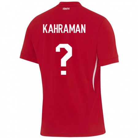 Kandiny Homme Maillot Turquie Osman Kahraman #0 Rouge Tenues Extérieur 24-26 T-Shirt