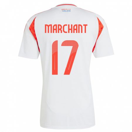 Kandiny Homme Maillot Chili Francisco Marchant #17 Blanc Tenues Extérieur 24-26 T-Shirt