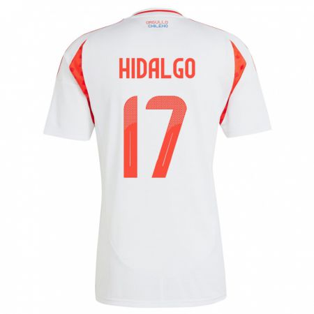 Kandiny Homme Maillot Chili Fernanda Hidalgo #17 Blanc Tenues Extérieur 24-26 T-Shirt