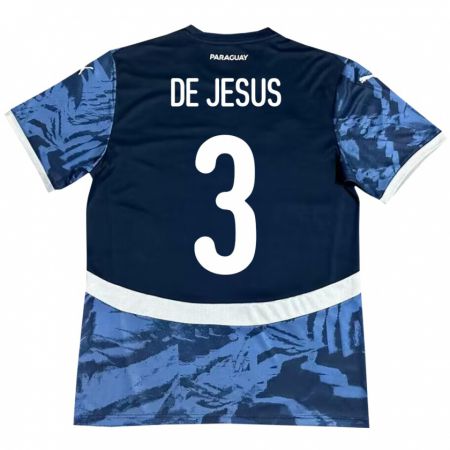Kandiny Homme Maillot Paraguay Ronaldo De Jesús #3 Bleu Tenues Extérieur 24-26 T-Shirt