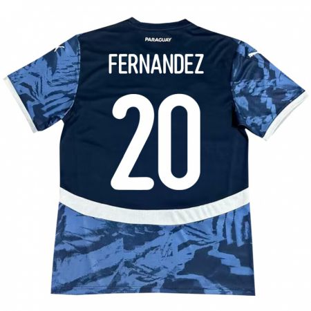 Kandiny Homme Maillot Paraguay Marcelo Fernández #20 Bleu Tenues Extérieur 24-26 T-Shirt