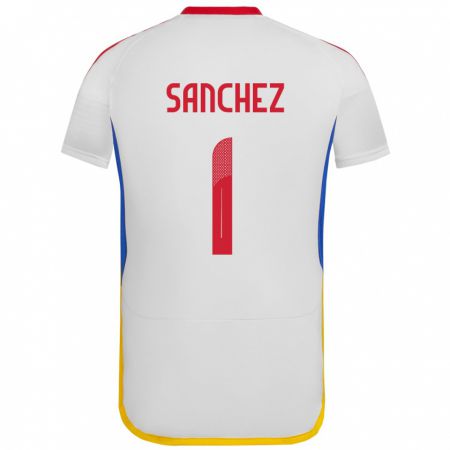 Kandiny Homme Maillot Venezuela Jorge Sánchez #1 Blanc Tenues Extérieur 24-26 T-Shirt