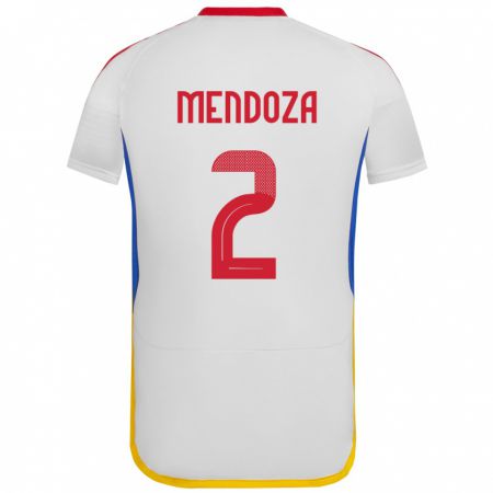 Kandiny Homme Maillot Venezuela Rafanny Mendoza #2 Blanc Tenues Extérieur 24-26 T-Shirt