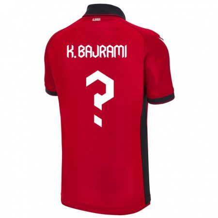 Kandiny Femme Maillot Albanie Klevi Bajrami #0 Rouge Tenues Domicile 24-26 T-Shirt