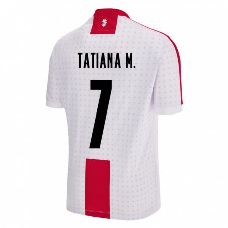Kandiny Femme Maillot Géorgie Tatiana Matveeva #7 Blanc Tenues Domicile 24-26 T-Shirt