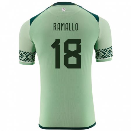 Kandiny Femme Maillot Bolivie Rodrigo Ramallo #18 Vert Clair Tenues Domicile 24-26 T-Shirt