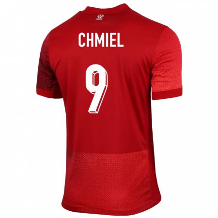 Kandiny Femme Maillot Pologne George Chmiel #9 Rouge Tenues Extérieur 24-26 T-Shirt