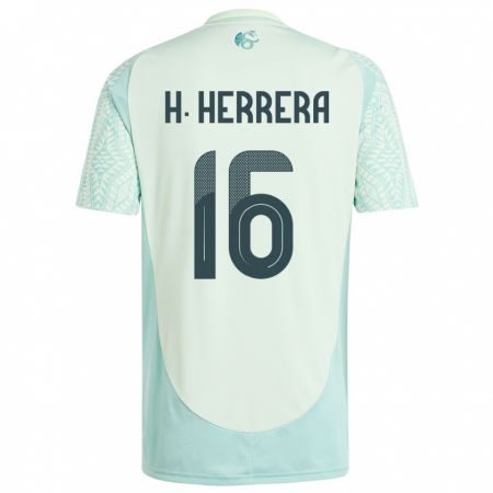 Kandiny Femme Maillot Mexique Hector Herrera #16 Lin Vert Tenues Extérieur 24-26 T-Shirt