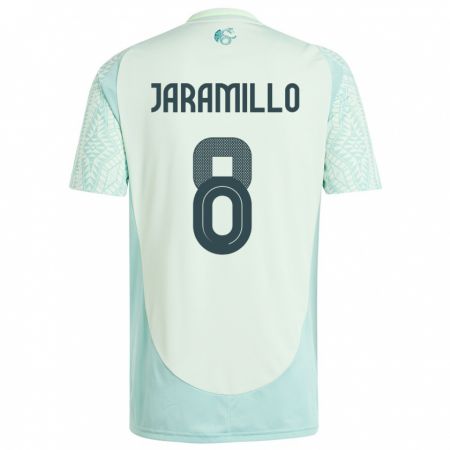 Kandiny Femme Maillot Mexique Carolina Jaramillo #8 Lin Vert Tenues Extérieur 24-26 T-Shirt