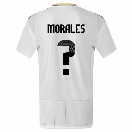 Kandiny Femme Maillot Costa Rica Bryan Morales #0 Blanc Tenues Extérieur 24-26 T-Shirt