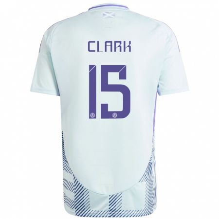 Kandiny Femme Maillot Écosse Jenna Clark #15 Bleu Menthe Clair Tenues Extérieur 24-26 T-Shirt