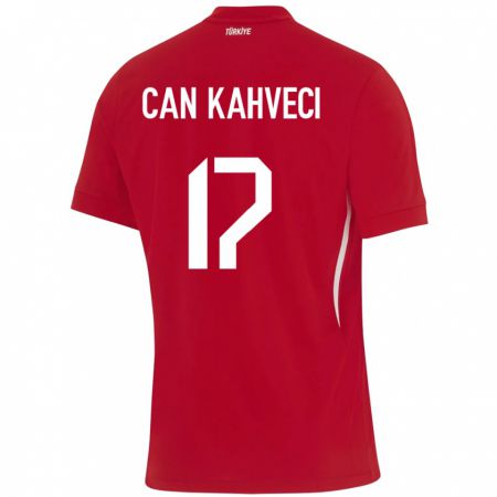 Kandiny Femme Maillot Turquie İrfan Can Kahveci #17 Rouge Tenues Extérieur 24-26 T-Shirt
