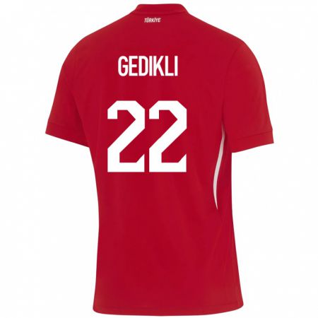 Kandiny Femme Maillot Turquie Berkant Gedikli #22 Rouge Tenues Extérieur 24-26 T-Shirt