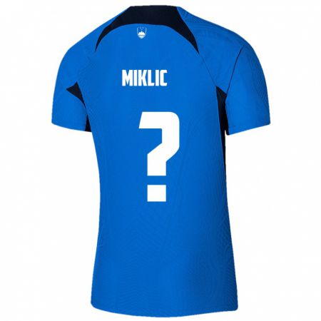 Kandiny Femme Maillot Slovénie Andraz Miklic #0 Bleu Tenues Extérieur 24-26 T-Shirt