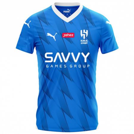 Kandiny Femme Maillot Aleksandar Mitrovic #9 Bleu Tenues Domicile 2023/24 T-Shirt