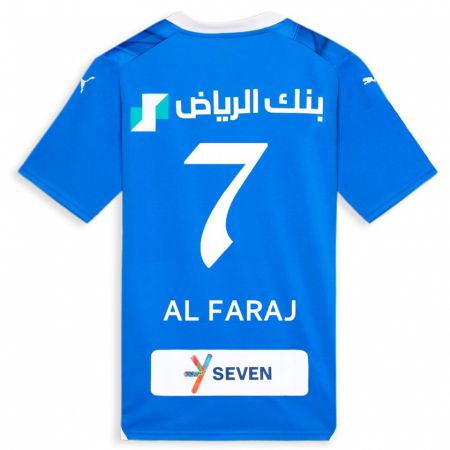 Kandiny Femme Maillot Salman Al-Faraj #7 Bleu Tenues Domicile 2023/24 T-Shirt