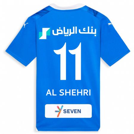 Kandiny Femme Maillot Saleh Al-Shehri #11 Bleu Tenues Domicile 2023/24 T-Shirt