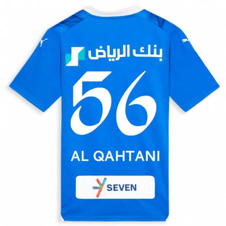 Kandiny Femme Maillot Mohammed Al-Qahtani #56 Bleu Tenues Domicile 2023/24 T-Shirt