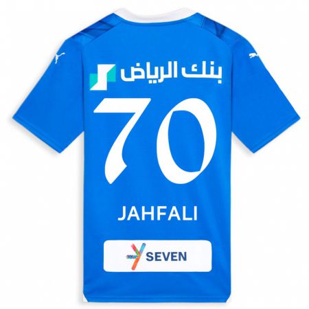 Kandiny Femme Maillot Mohammed Jahfali #70 Bleu Tenues Domicile 2023/24 T-Shirt
