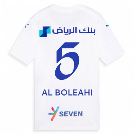 Kandiny Femme Maillot Ali Al-Boleahi #5 Blanc Tenues Extérieur 2023/24 T-Shirt