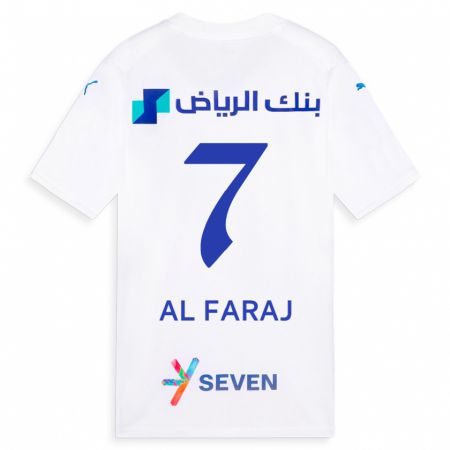 Kandiny Femme Maillot Salman Al-Faraj #7 Blanc Tenues Extérieur 2023/24 T-Shirt
