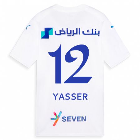 Kandiny Femme Maillot Yasser Al-Shahrani #12 Blanc Tenues Extérieur 2023/24 T-Shirt