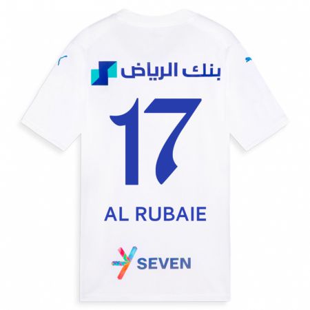 Kandiny Femme Maillot Mohammed Al-Rubaie #17 Blanc Tenues Extérieur 2023/24 T-Shirt