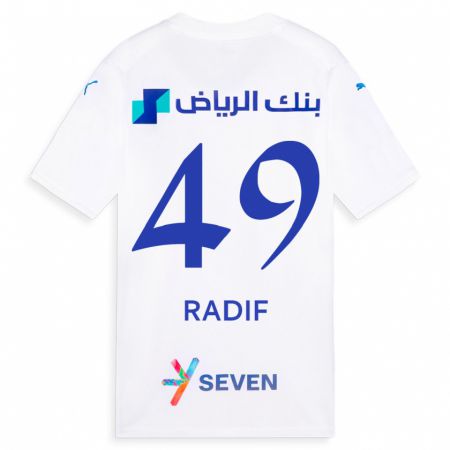 Kandiny Femme Maillot Abdullah Radif #49 Blanc Tenues Extérieur 2023/24 T-Shirt