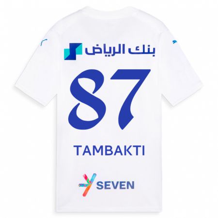 Kandiny Femme Maillot Hassan Tambakti #87 Blanc Tenues Extérieur 2023/24 T-Shirt