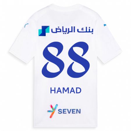 Kandiny Femme Maillot Hamad Al-Yami #88 Blanc Tenues Extérieur 2023/24 T-Shirt