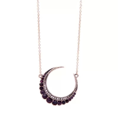 Kandiny - Simple Diamond Moon Pendant Necklace