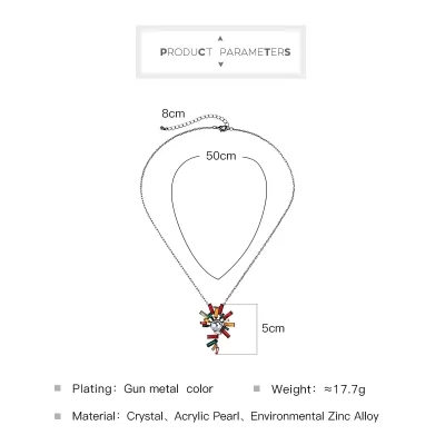 Kandiny - Creative Colorful Crystal Pearl Pendant Necklace