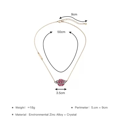 Kandiny - Diamond alloy star pendant ladies short clavicle Necklace