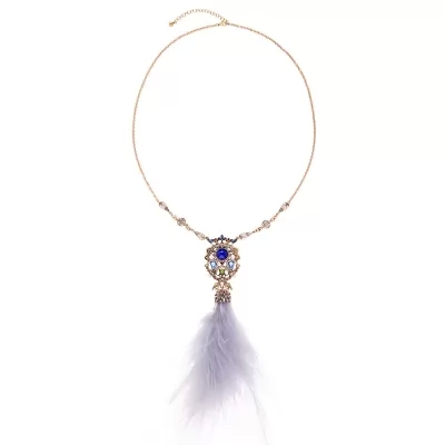 Kandiny - Diamond feather pendant Necklace 01387