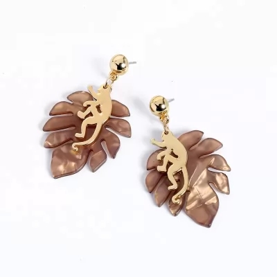 Kandiny - Palm leaf stud Earrings 00658