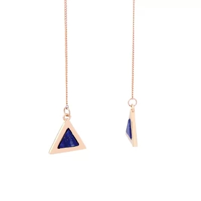 Kandiny - Sapphire triangle Earrings 00681