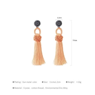 Kandiny - Bohemian hand-knitted tassel Earrings 00795