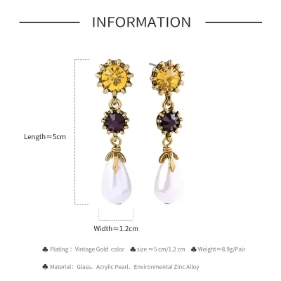 Kandiny - Diamond long Earrings banquet Earrings 00866