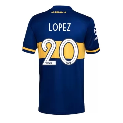 Enfant Football Maillot Lisandro Lopez #20 Tenues Domicile Bleu Royal 2020/21 Chemise