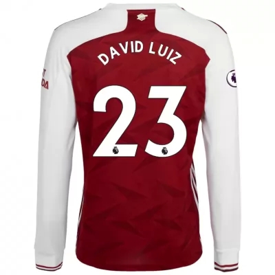 Enfant Football Maillot David Luiz #23 Tenues Domicile Blanc Rouge 2020/21 Chemise