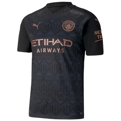 Enfant Football Maillot Phil Foden #47 Tenues Extérieur Noire 2020/21 Chemise