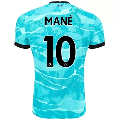 Enfant Football Maillot Sadio Mane #10 Tenues Extérieur Bleu 2020/21 Chemise