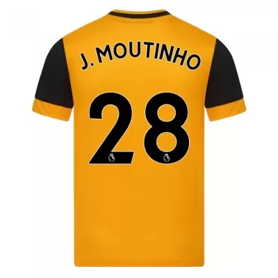 Enfant Football Maillot Joao Moutinho #28 Tenues Domicile Orange 2020/21 Chemise