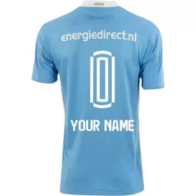 Enfant Football Maillot Votre Nom #0 Tenues Extérieur Bleu 2020/21 Chemise